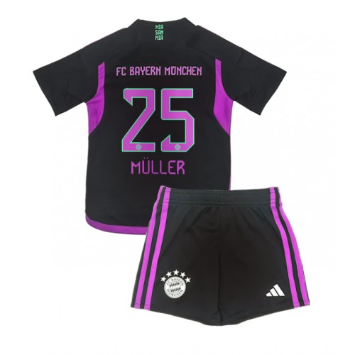 Dres Bayern Munich Thomas Muller #25 Gostujuci za djecu 2023-24 Kratak Rukav (+ kratke hlače)